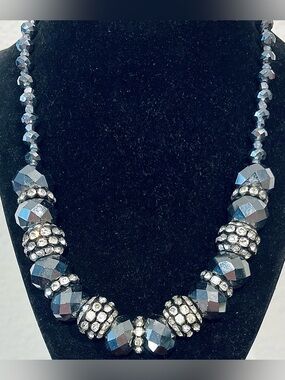 Natasha Crystal Accent Chunky Bead Necklace